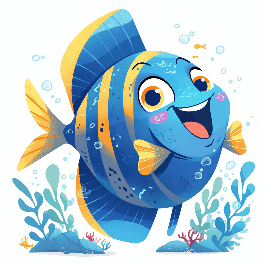 Fish Trail original repeating artwork