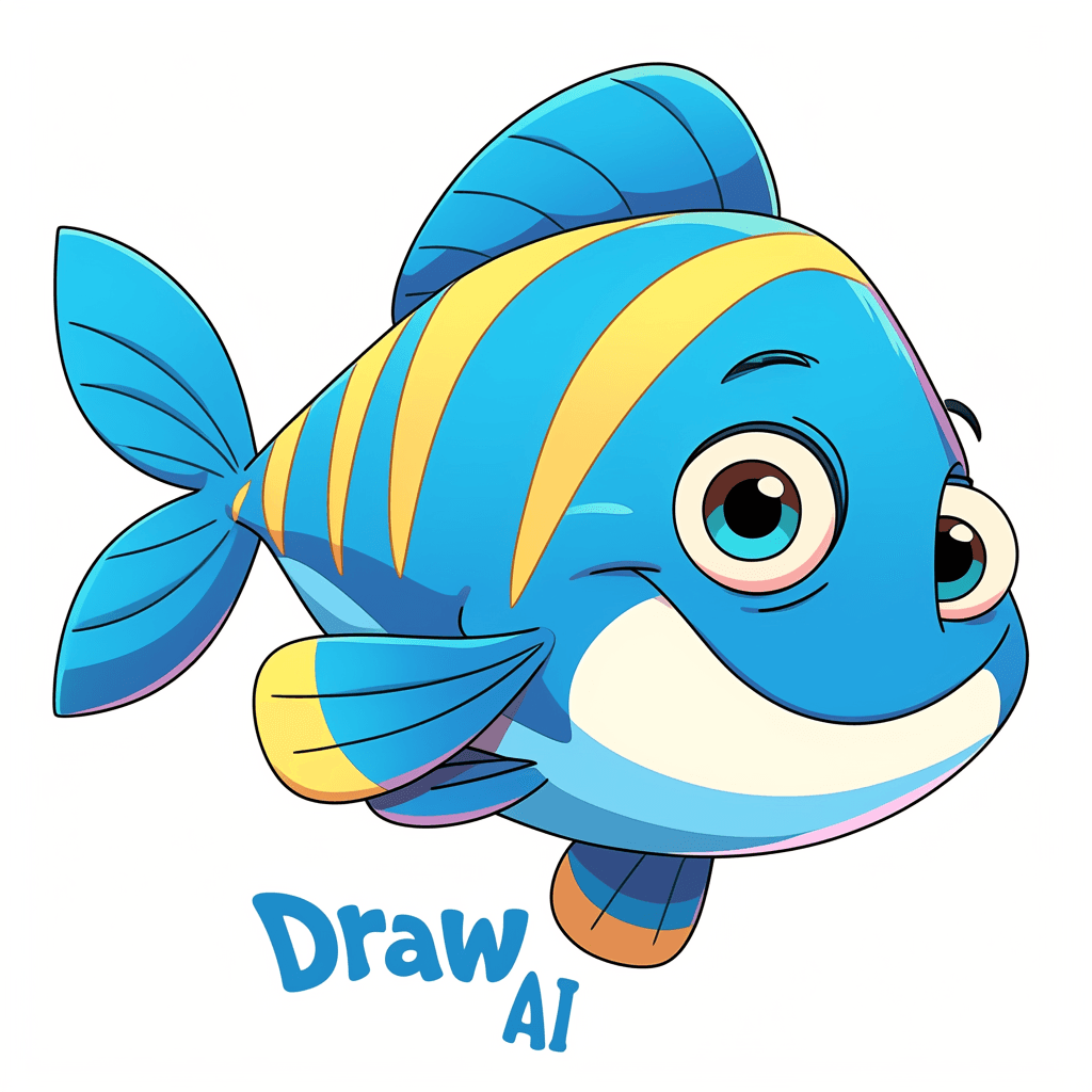 Fish Chase original repeating artwork