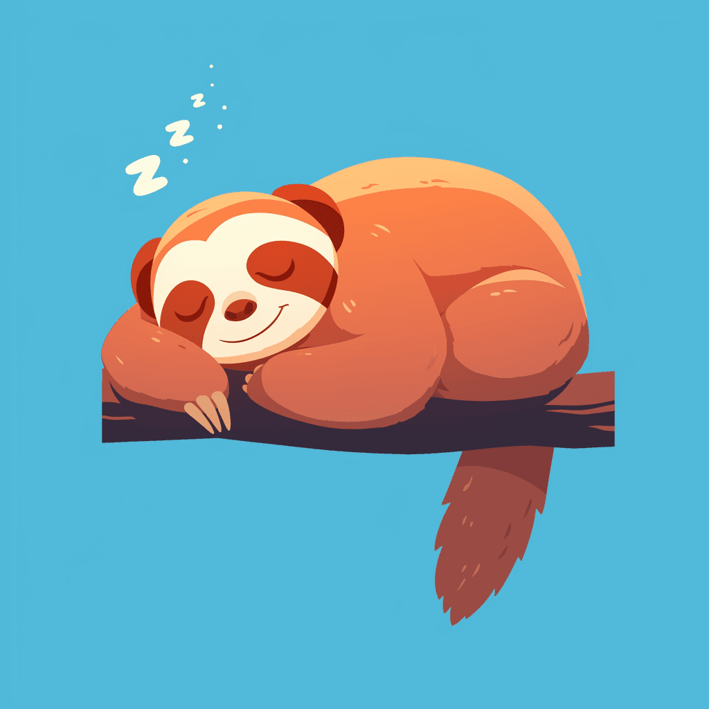 Sloth Zoom original repeating artwork