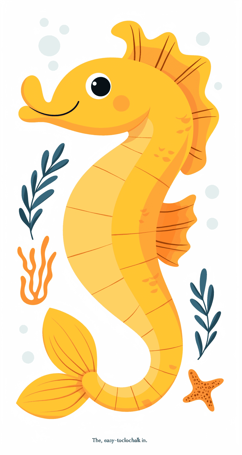 Seahorse Carnival original repeating artwork