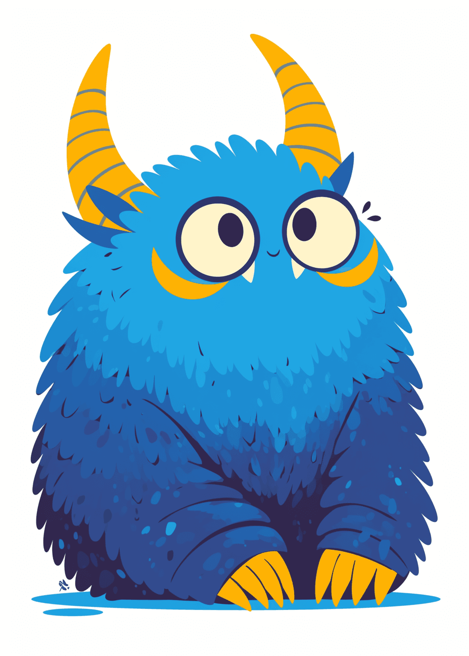 Cartoon Monster Zip original repeating artwork