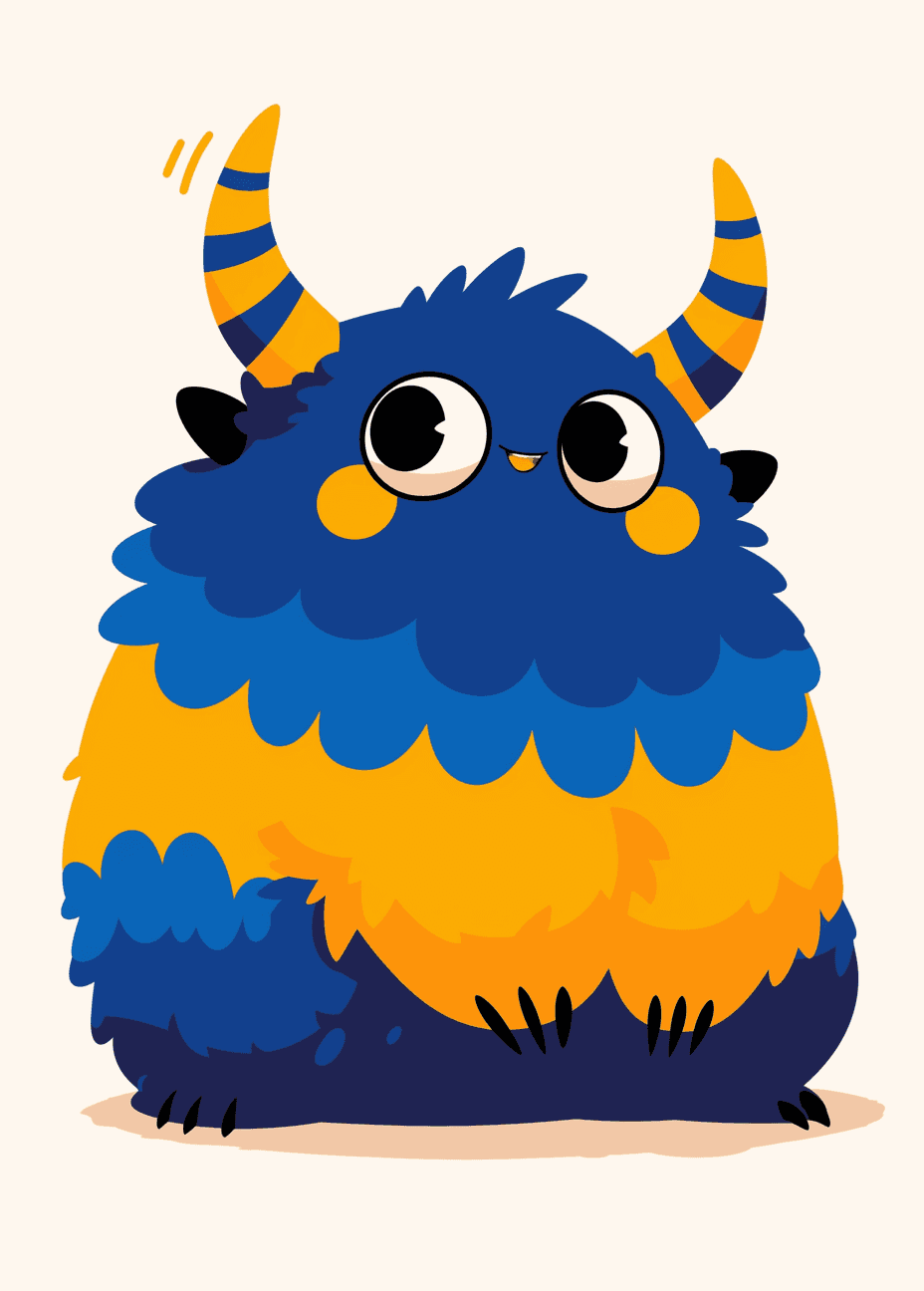 Cartoon Monster Bold original repeating artwork