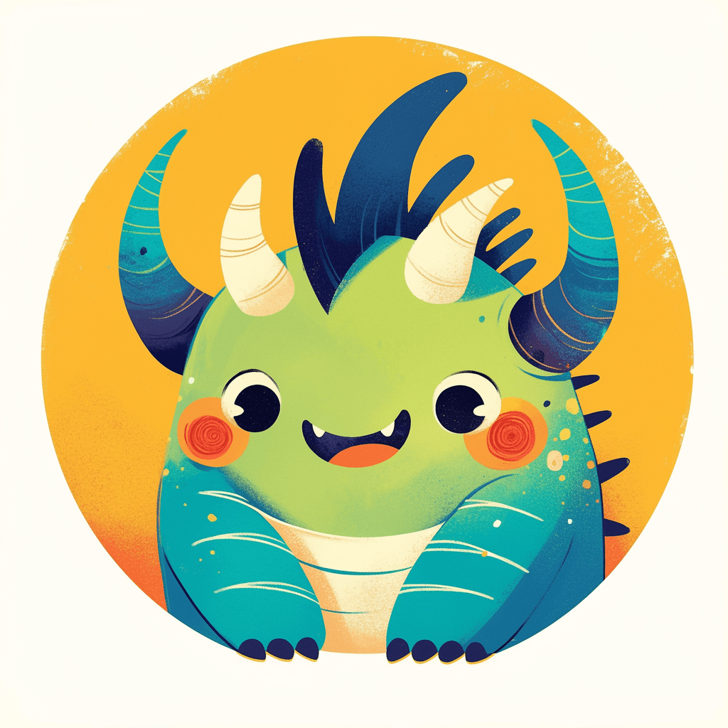 Cartoon Monster Bright original repeating artwork
