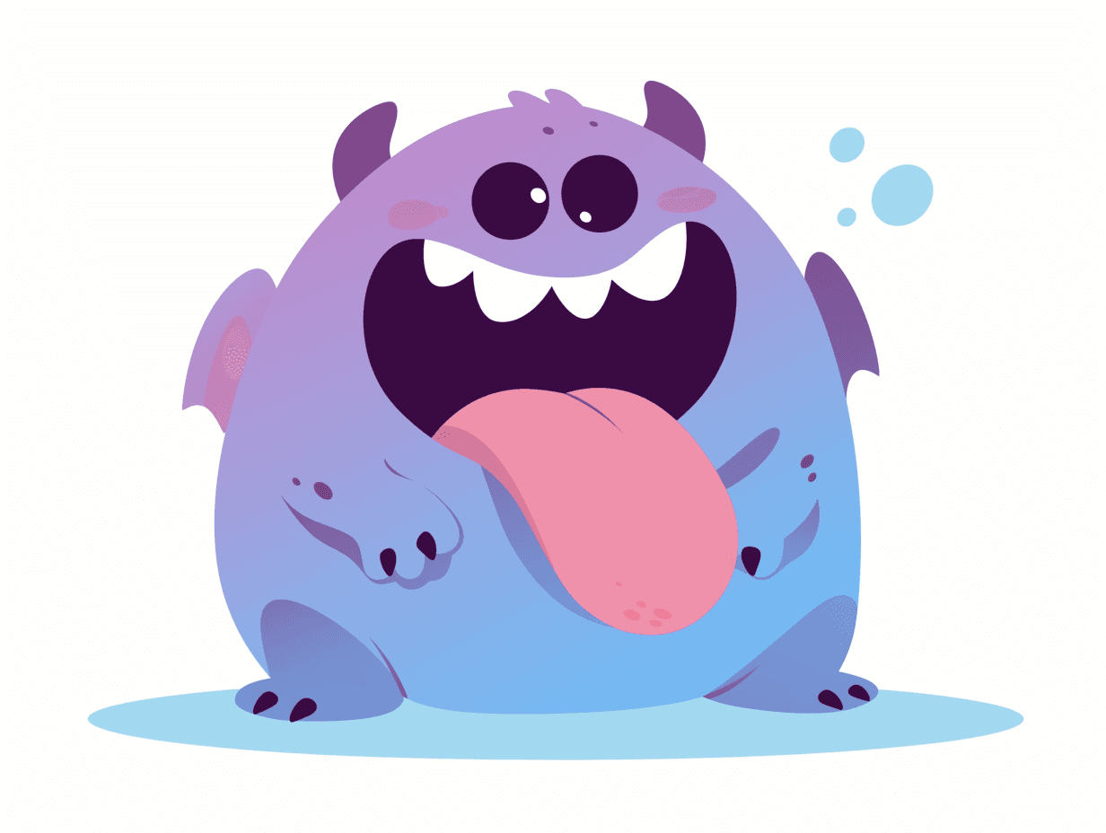 Cartoon Monster Uptown original repeating artwork