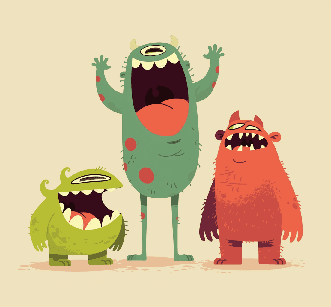 Cartoon Monster 003 original repeating artwork
