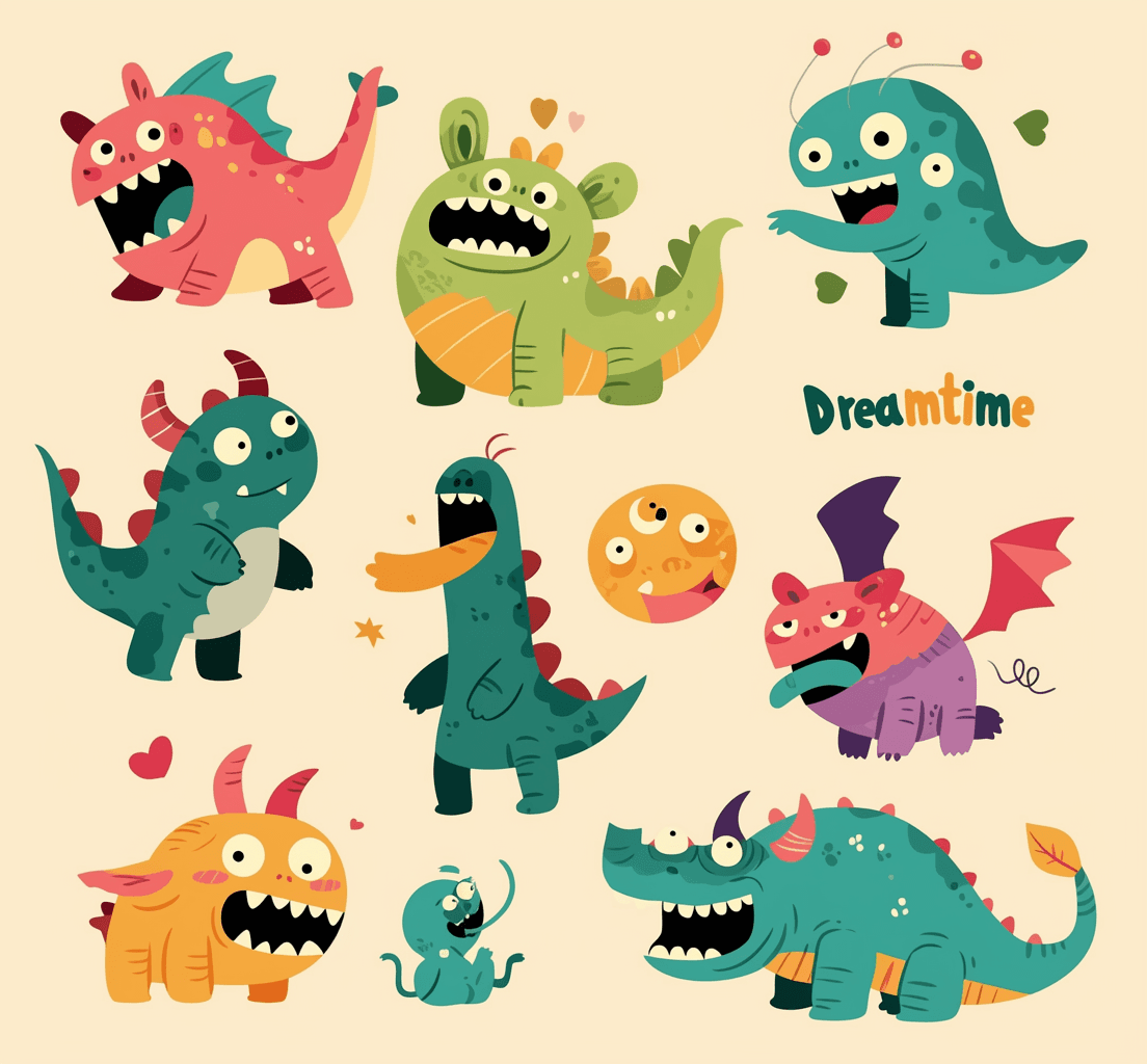 Cartoon Monster Shade original repeating artwork
