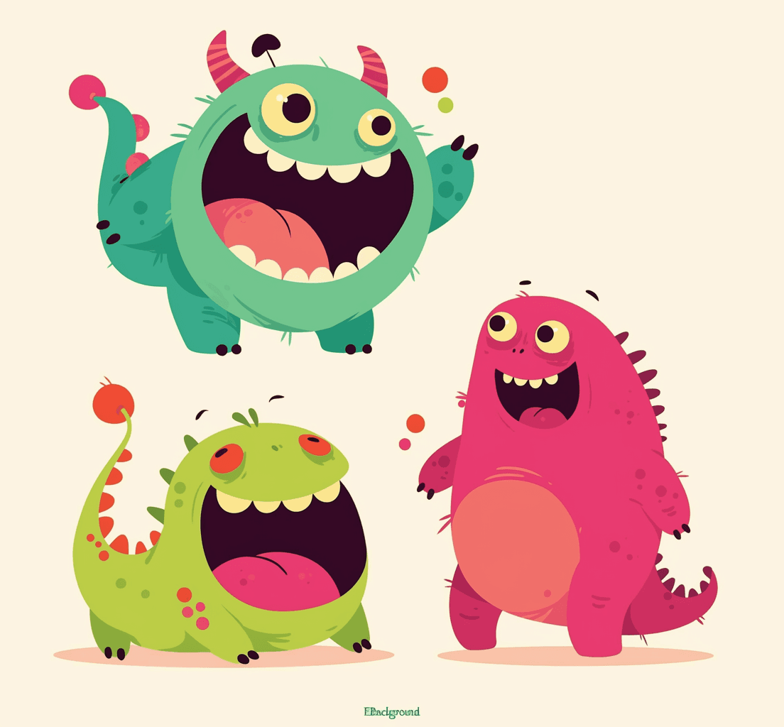 Cartoon Monster Originals original repeating artwork
