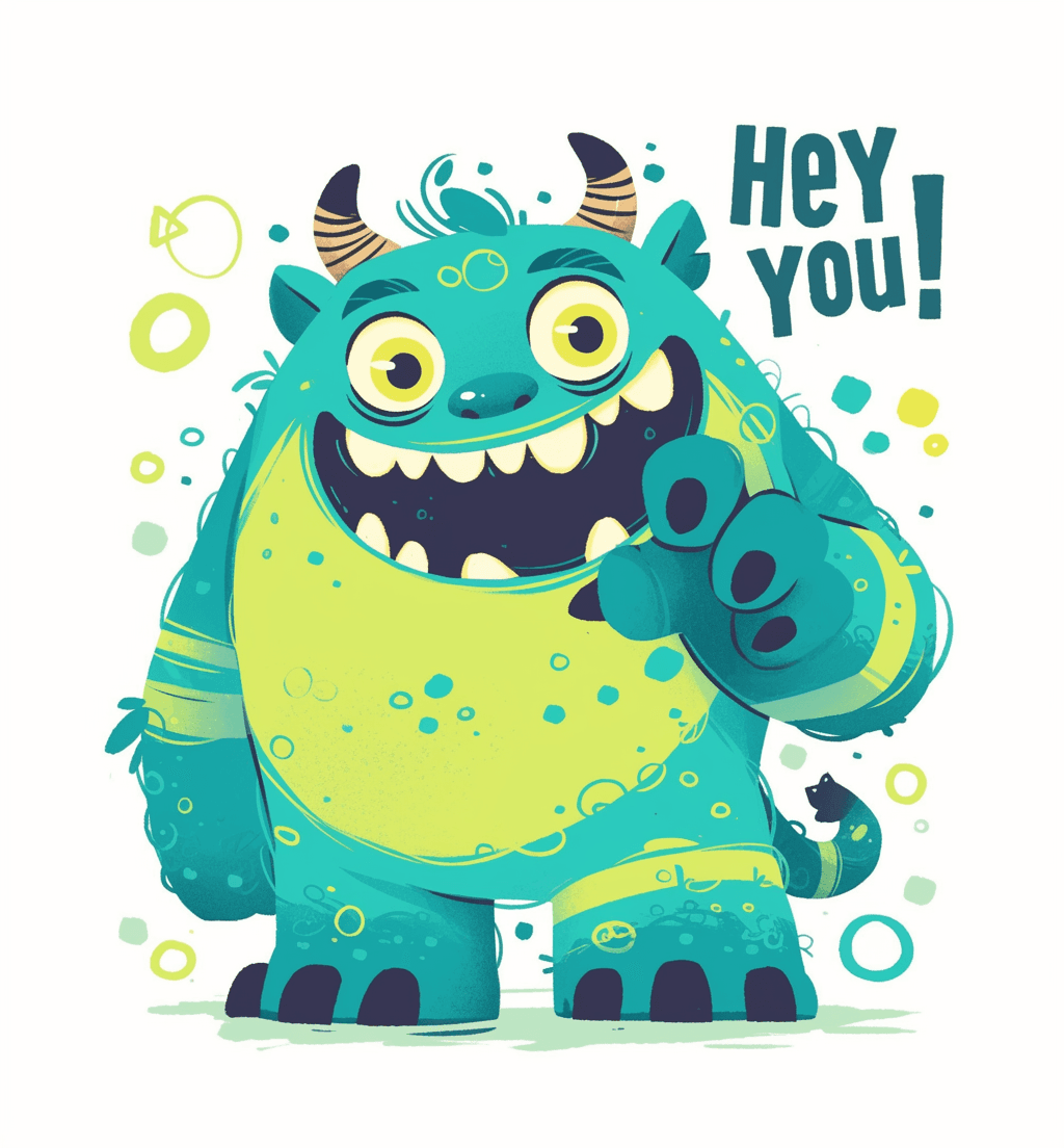 Cartoon Monster Mono original repeating artwork