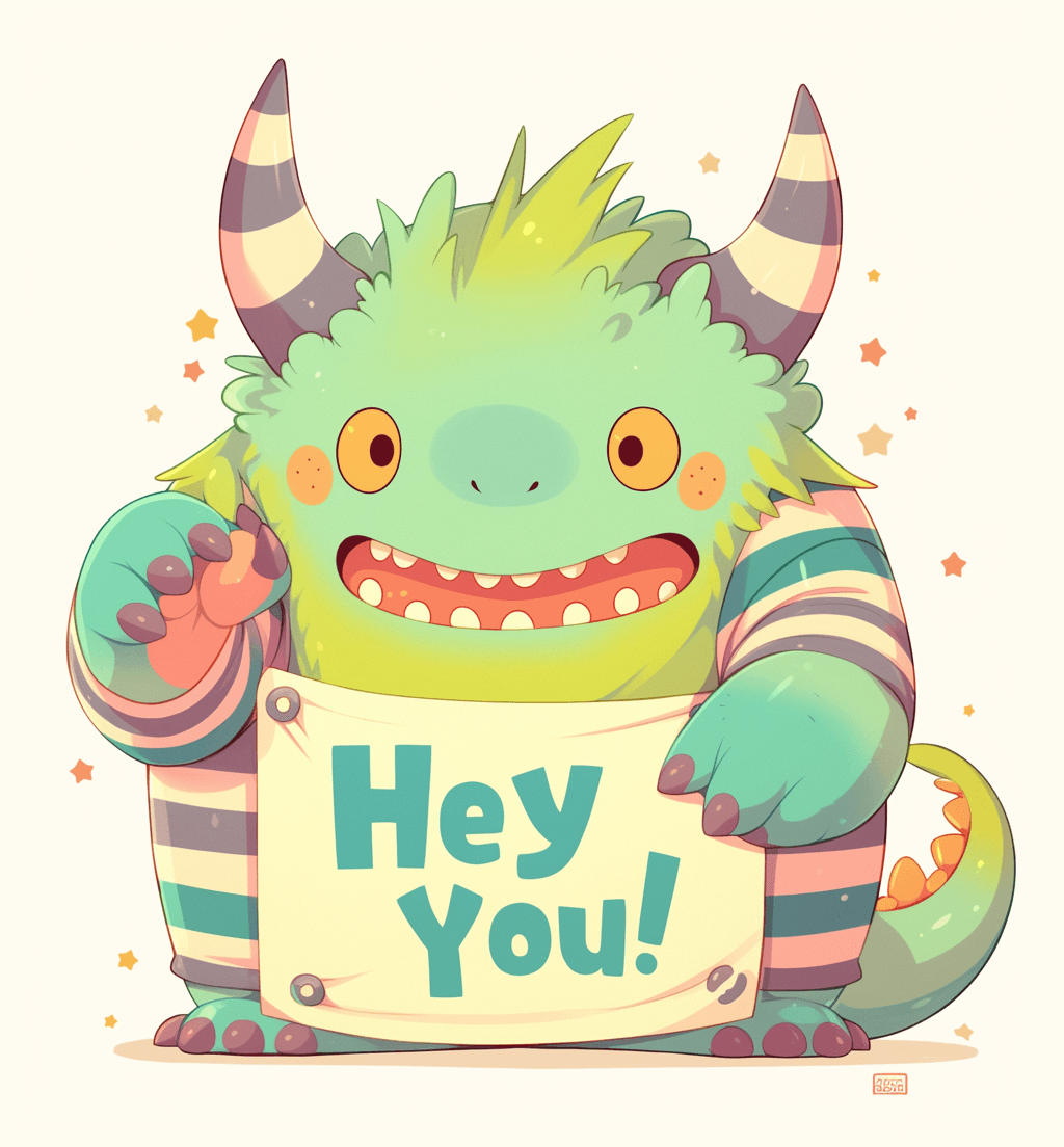 Cartoon Monster Autumn original repeating artwork