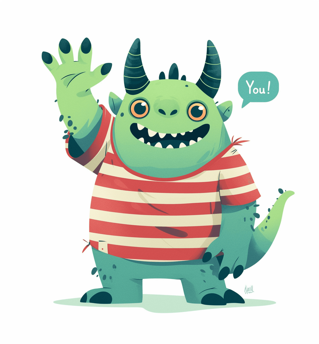 Cartoon Monster 013 original repeating artwork