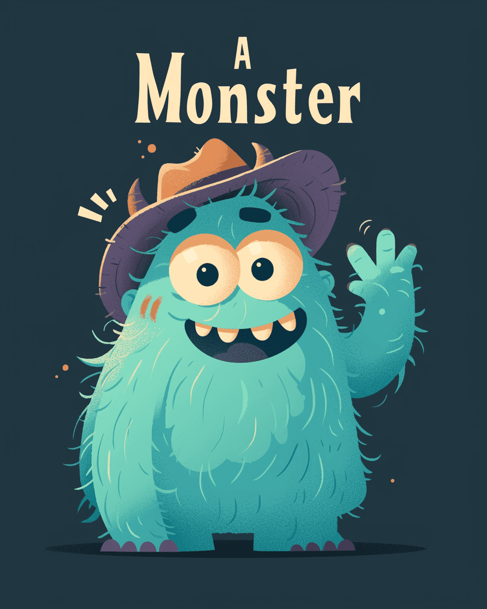 Cartoon Monster 014 original repeating artwork