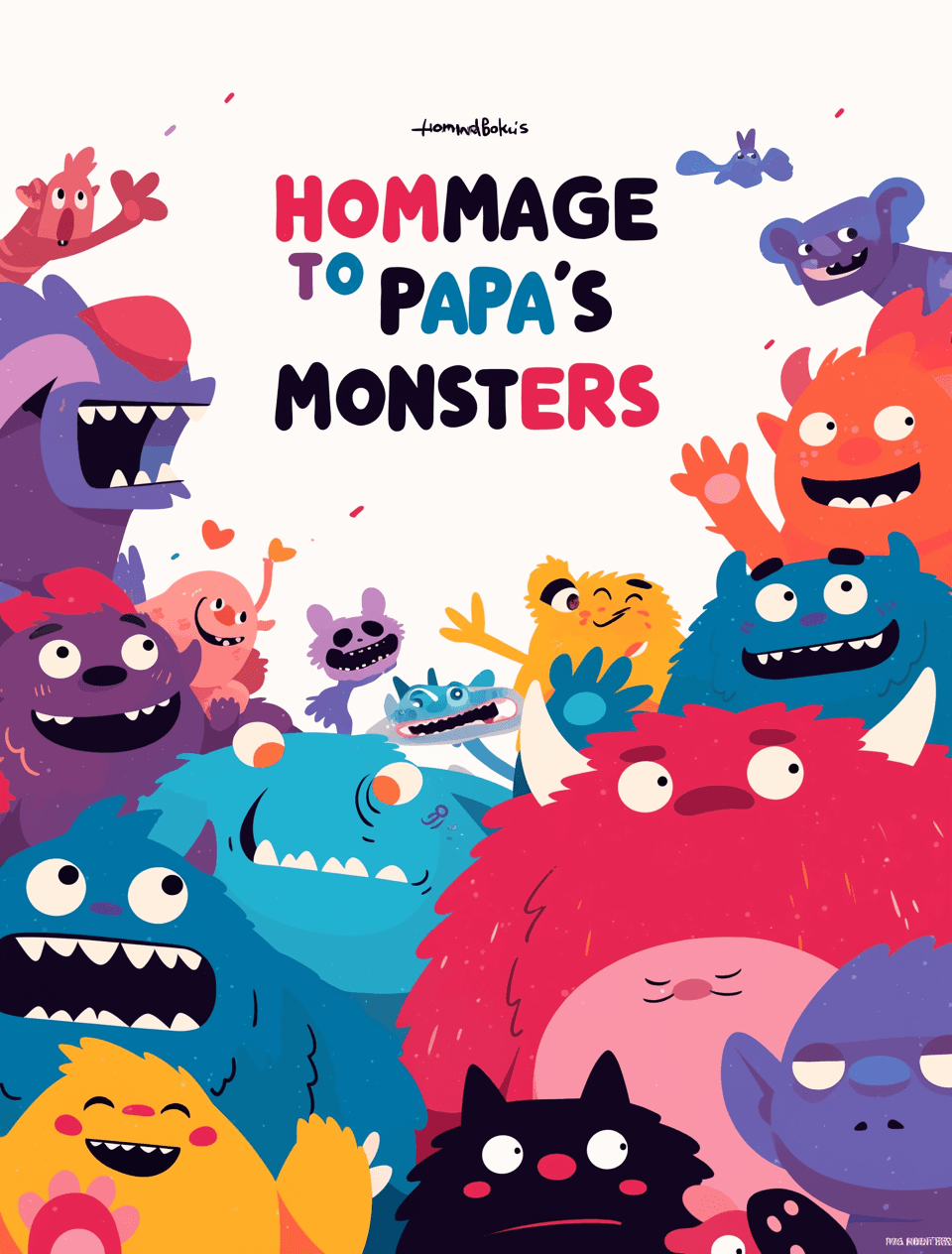 Cartoon Monster Run original repeating artwork