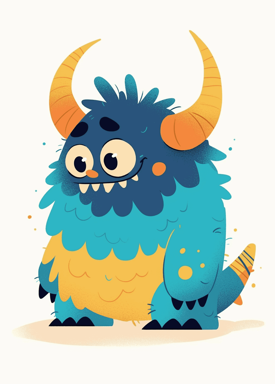 Cartoon Monster 002 original repeating artwork