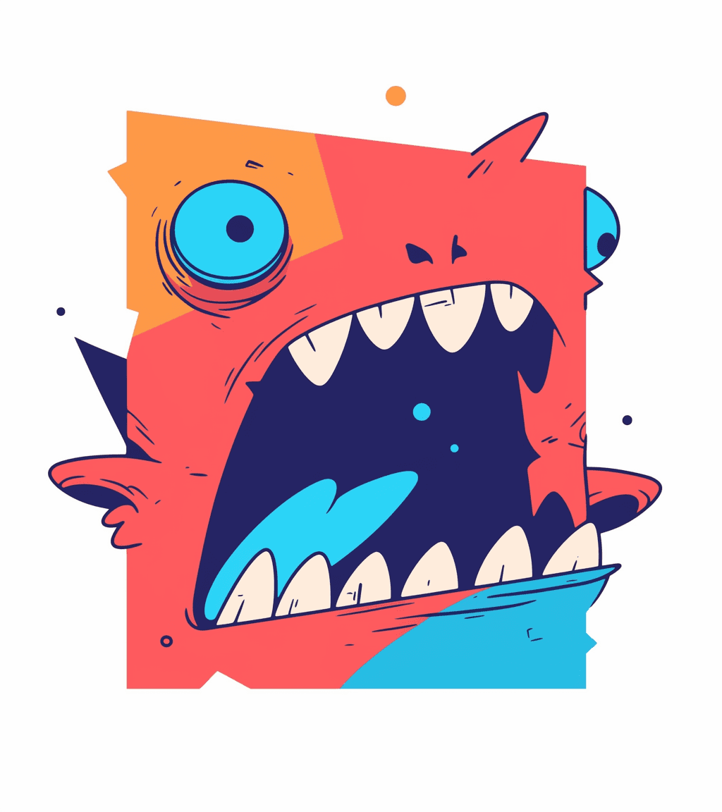 Cartoon Monster Loop original repeating artwork