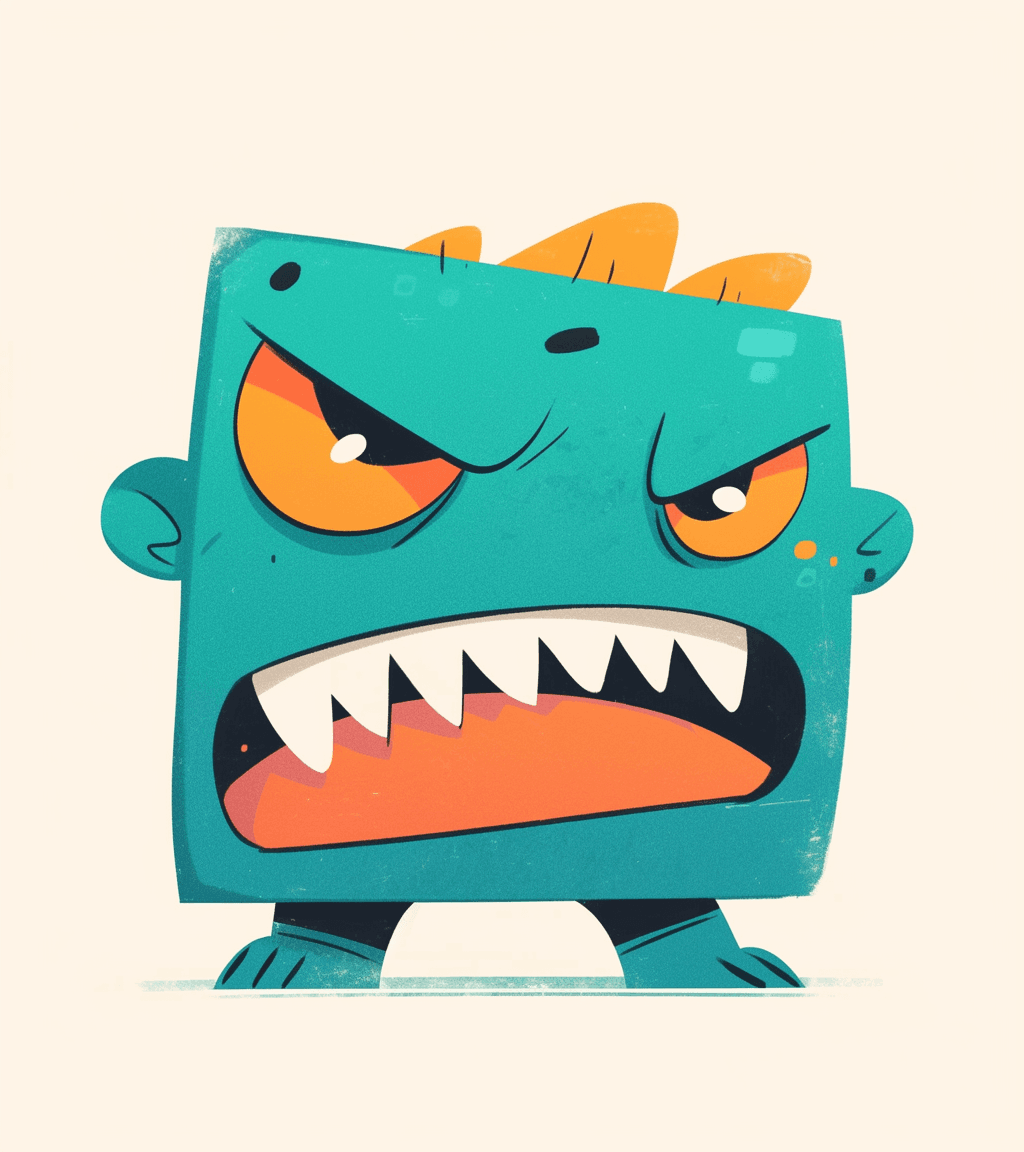 Cartoon Monster Glide original repeating artwork