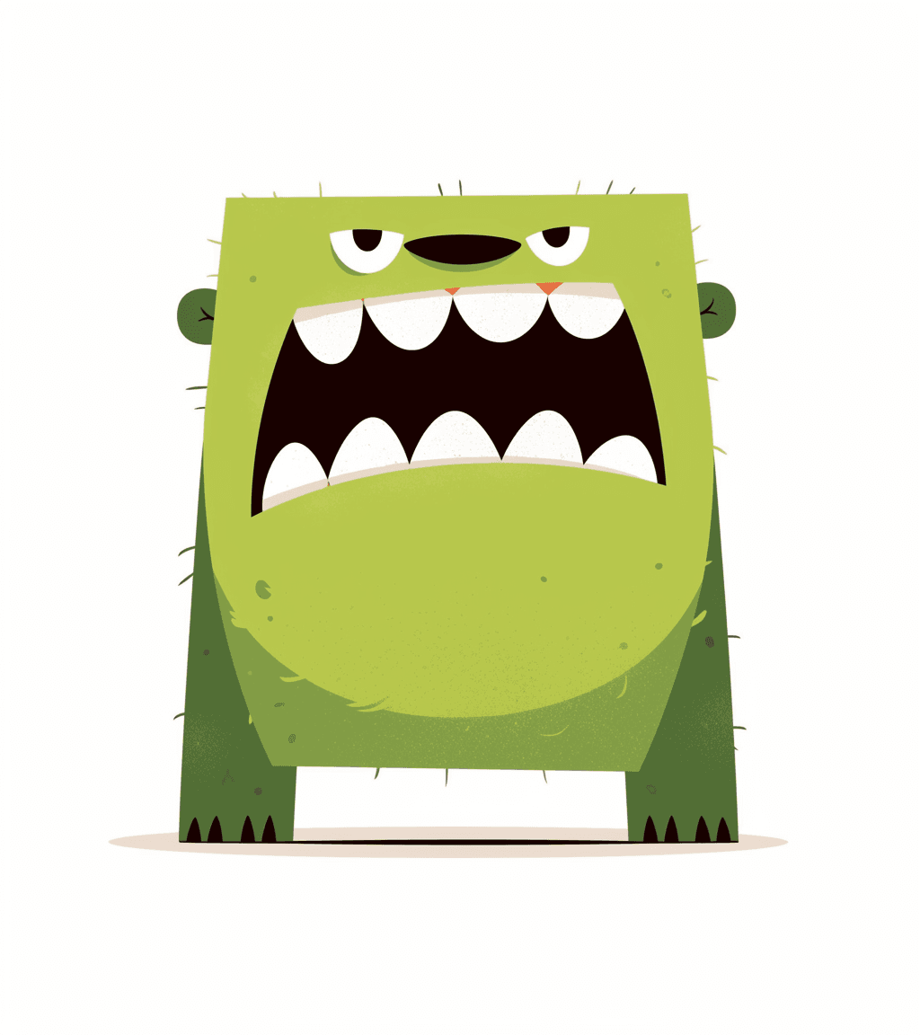 Cartoon Monster Glow original repeating artwork