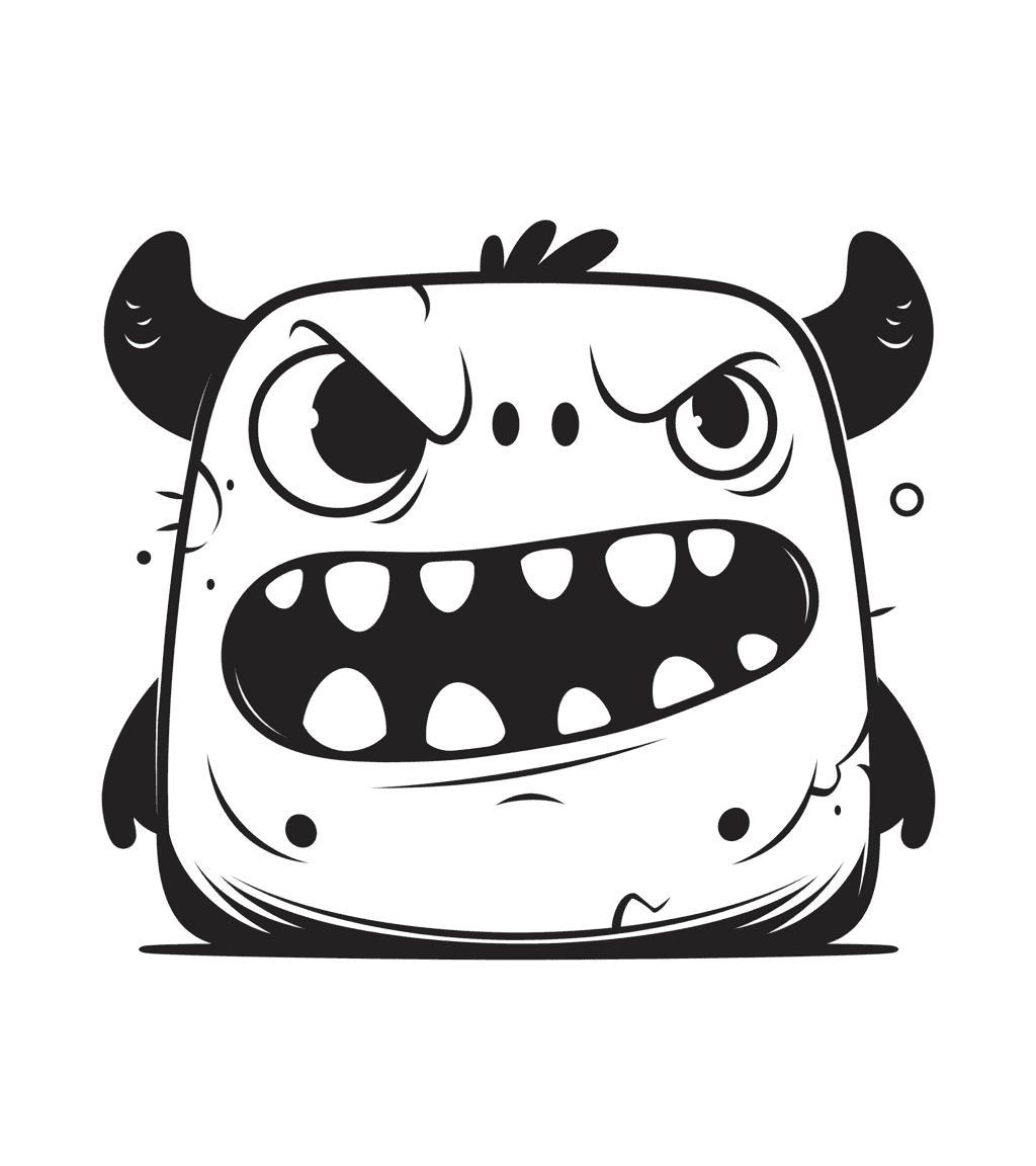 Cartoon Monster Team original repeating artwork