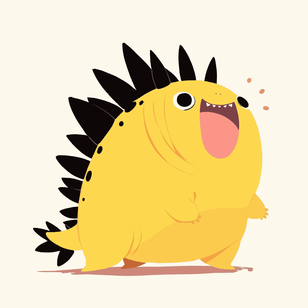 Fun Monster Glow original repeating artwork