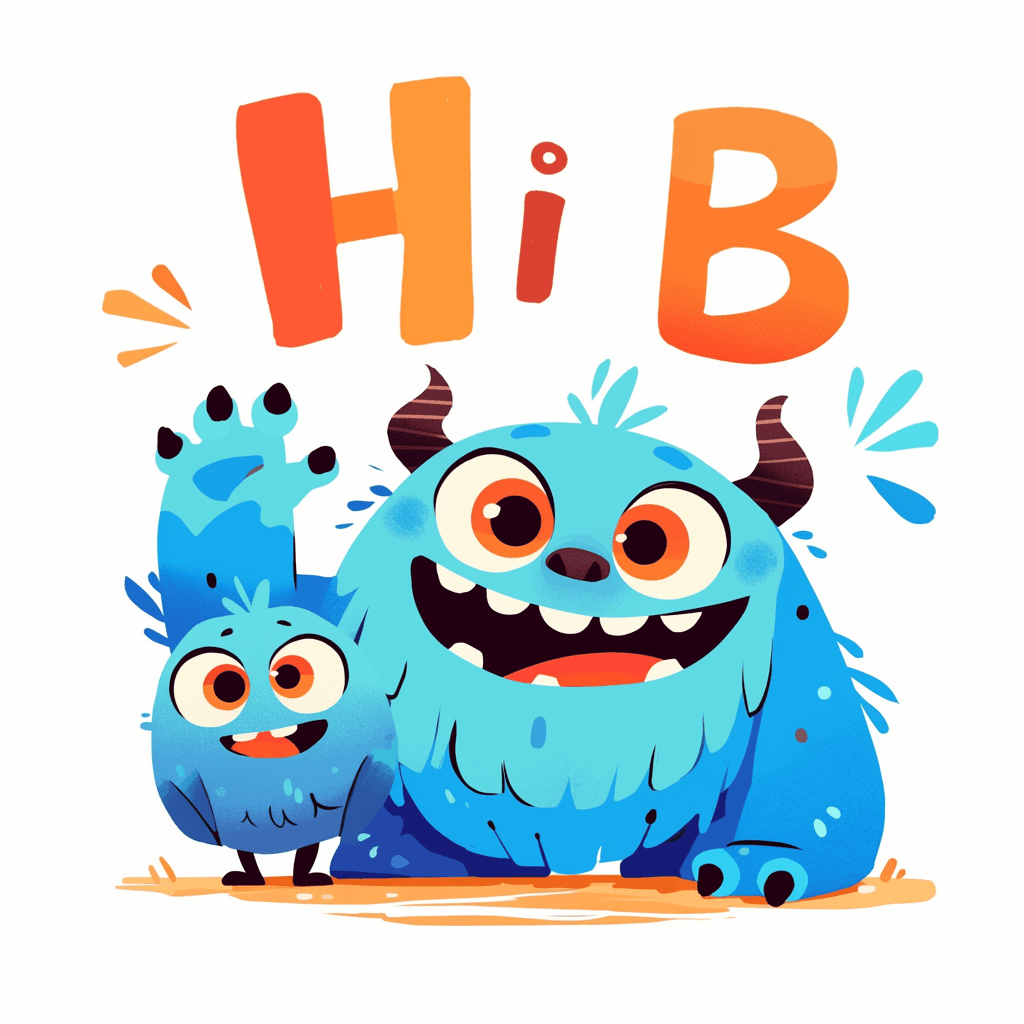 Cartoon Monster Spin original repeating artwork
