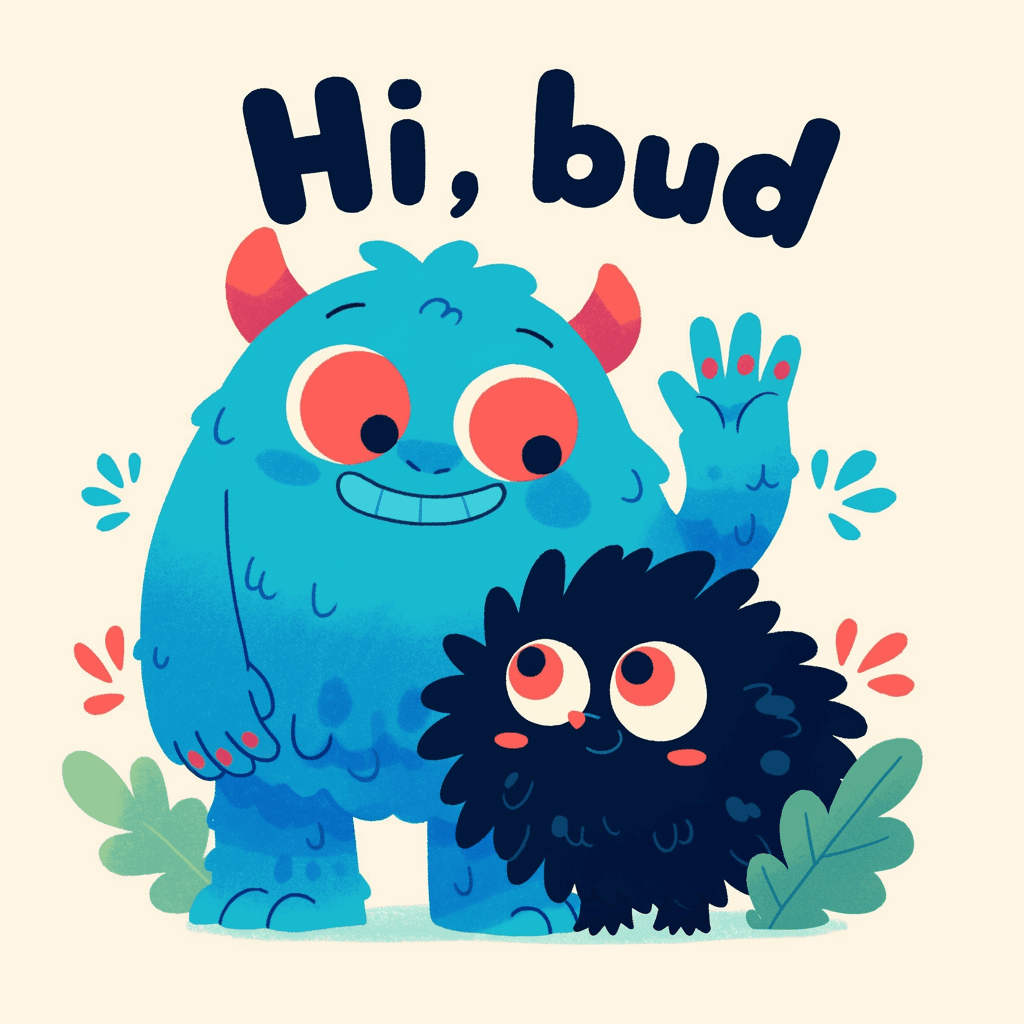 Cartoon Monster Flip original repeating artwork