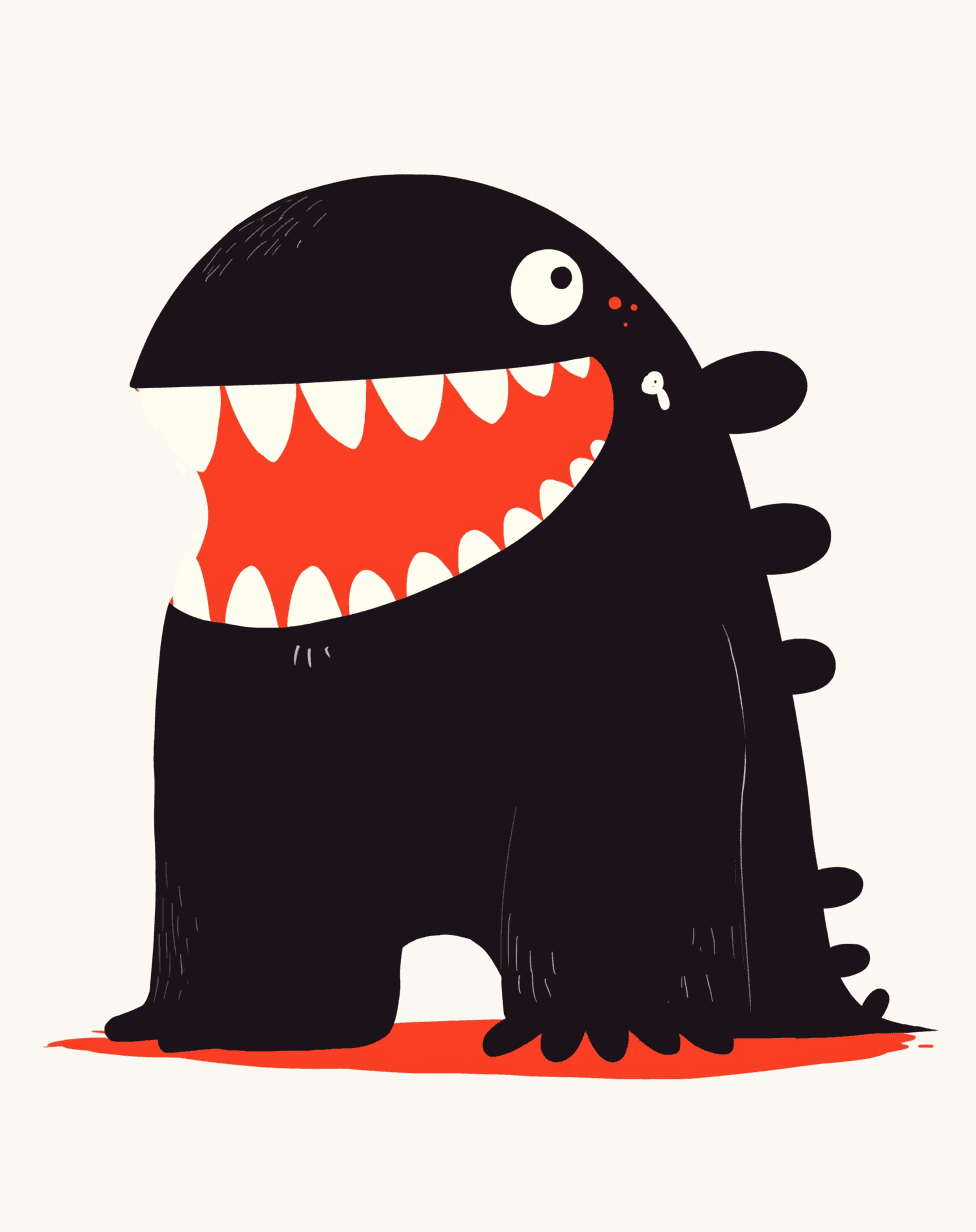 Cartoon Monster Night original repeating artwork