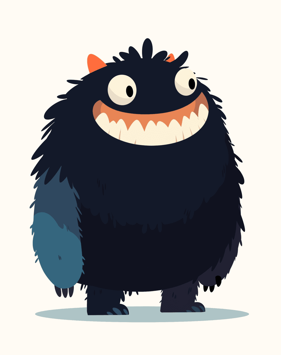 Cartoon Monster Morning original repeating artwork