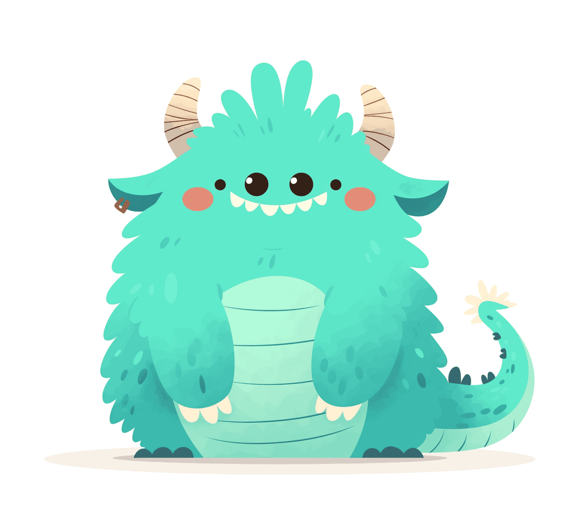Cartoon Monster Hue original repeating artwork