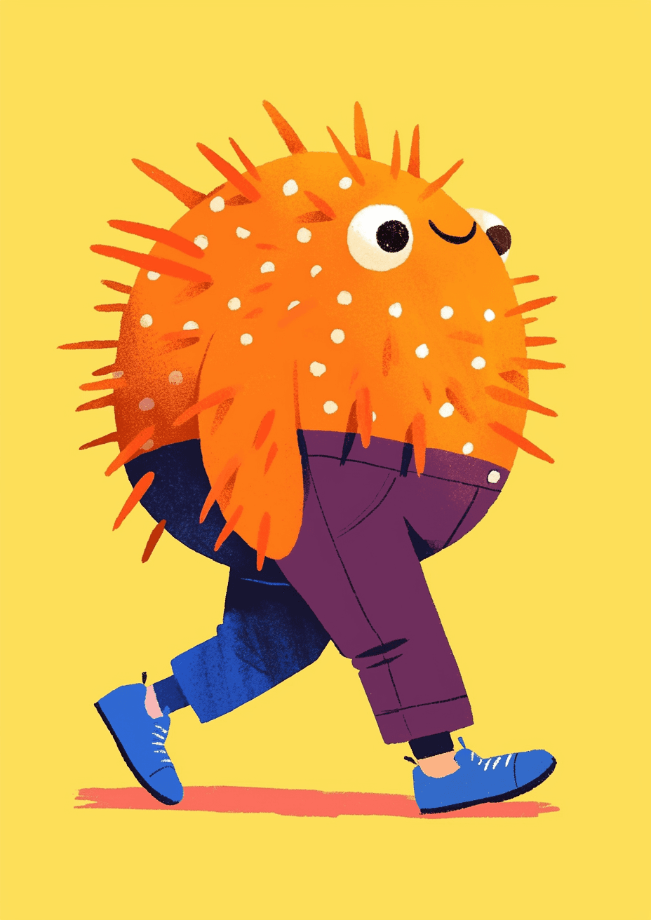 Cartoon Monster Rest original repeating artwork