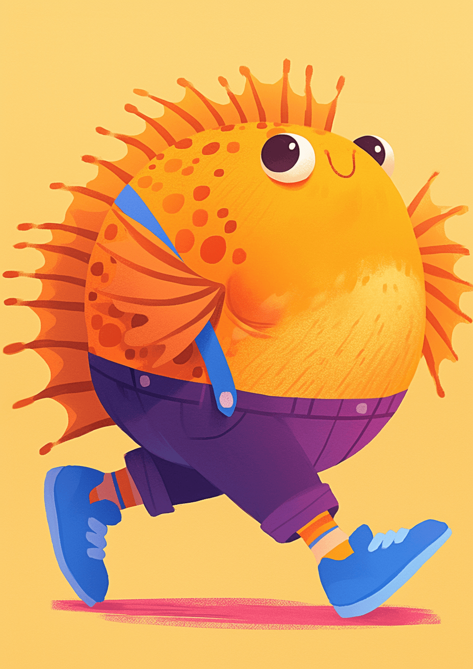 Cartoon Monster Winter original repeating artwork