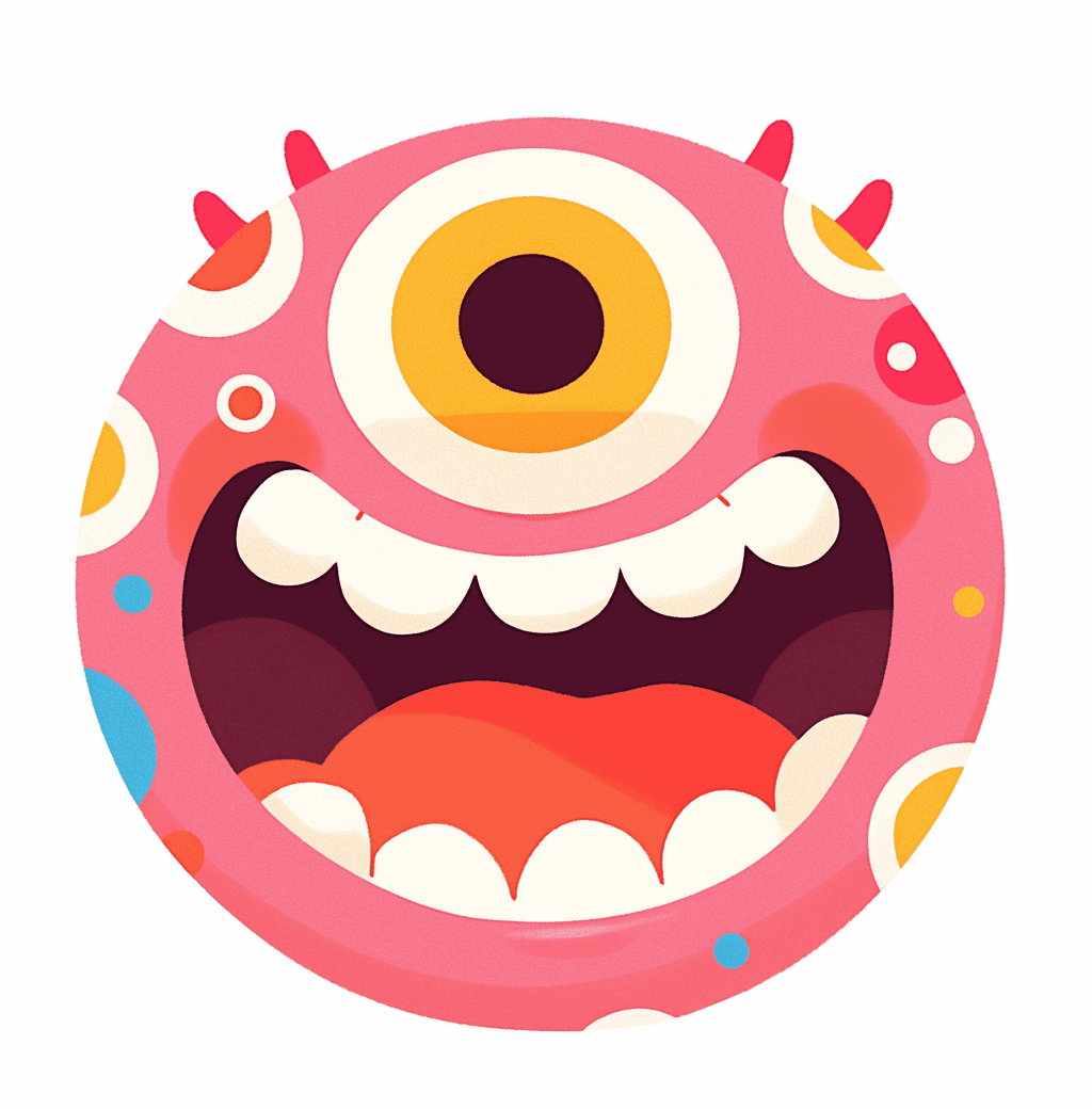 Cartoon Monster West original repeating artwork