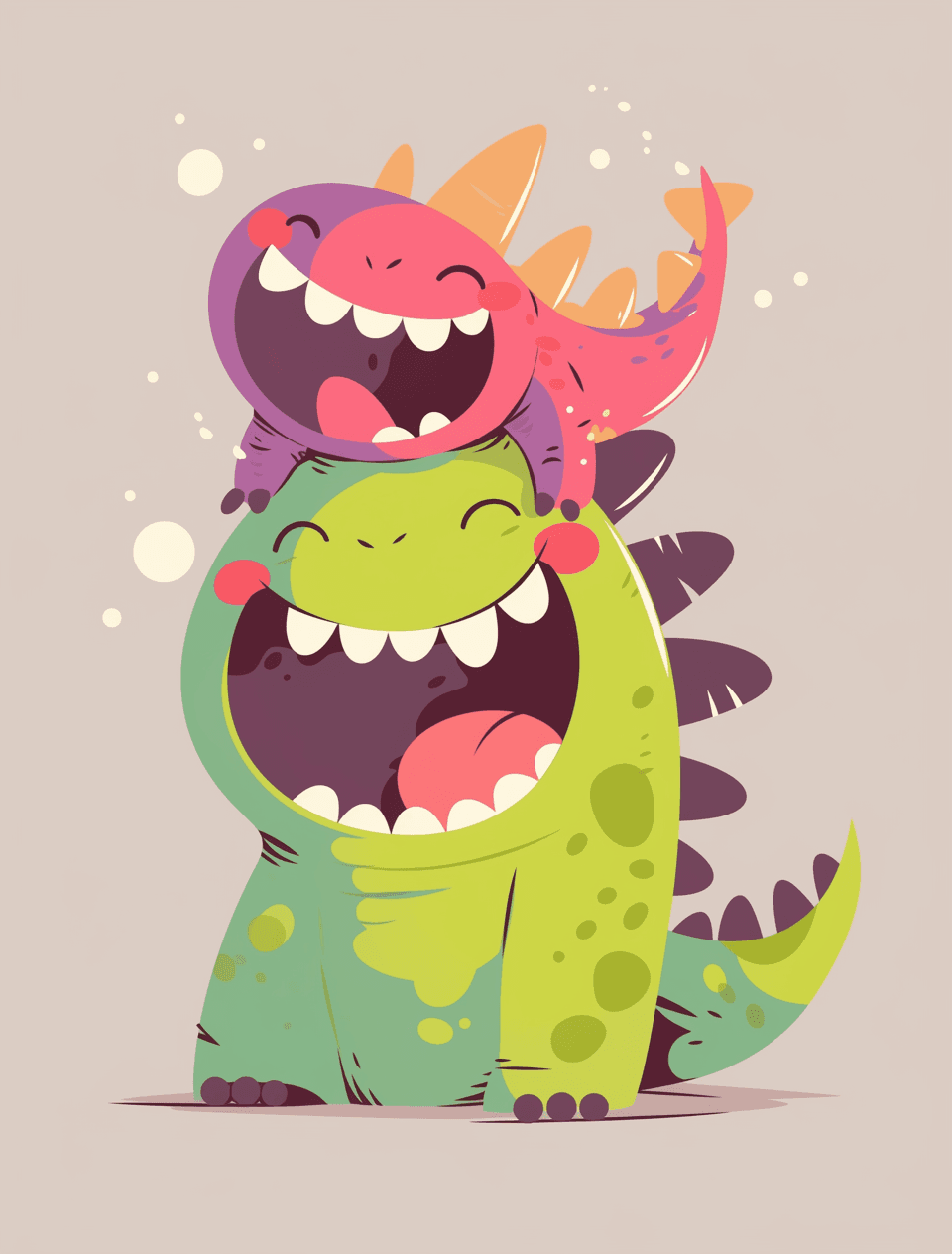 Cartoon Monster Go original repeating artwork