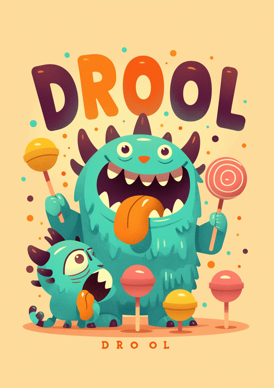 Cartoon Monster 018 original repeating artwork