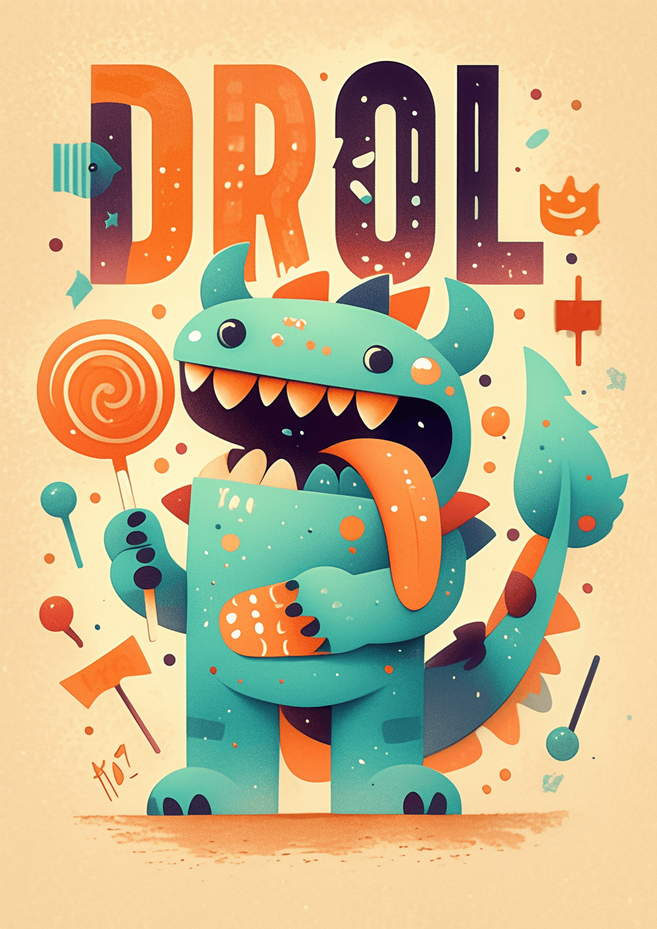 Cartoon Monster 017 original repeating artwork