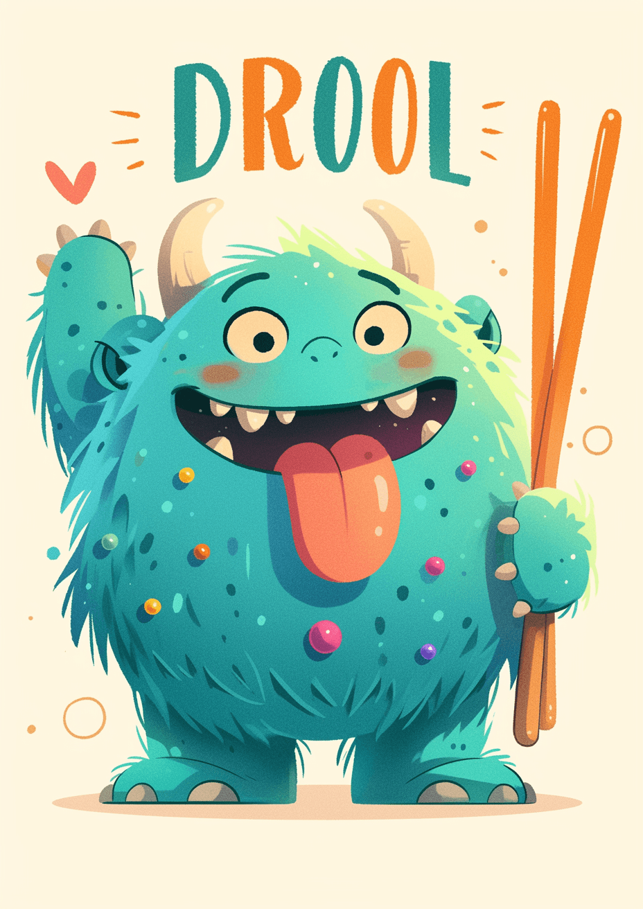 Cartoon Monster Archive original repeating artwork