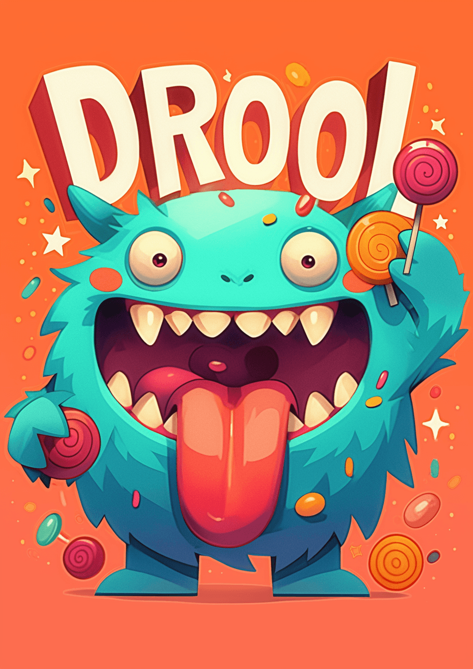Cartoon Monster Sprint original repeating artwork