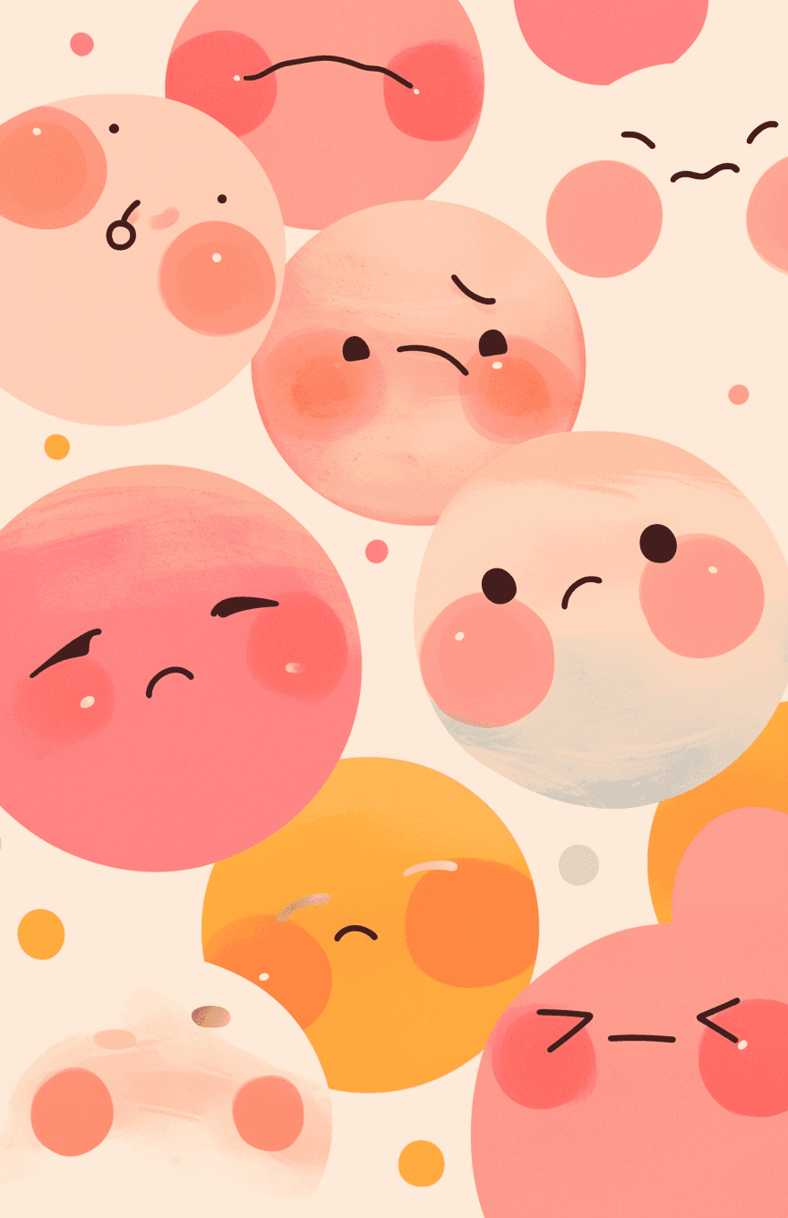 Fun Emoji Label original repeating artwork