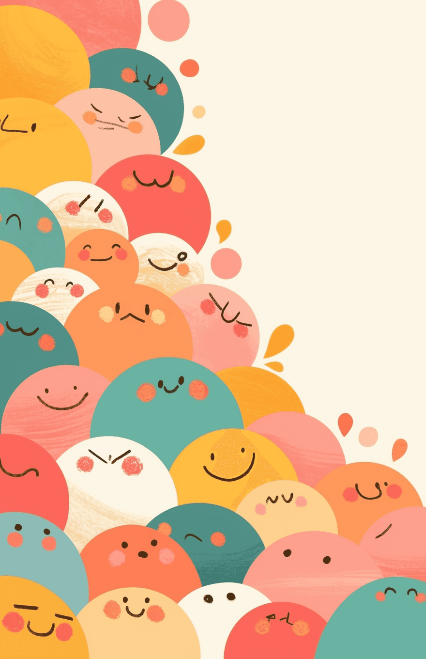 Fun Emoji Glow original repeating artwork