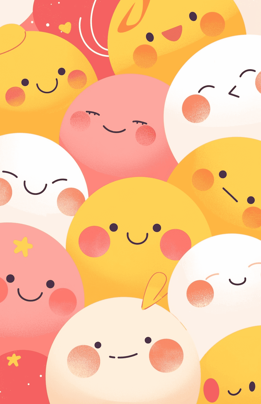 Fun Emoji Sunrise original repeating artwork