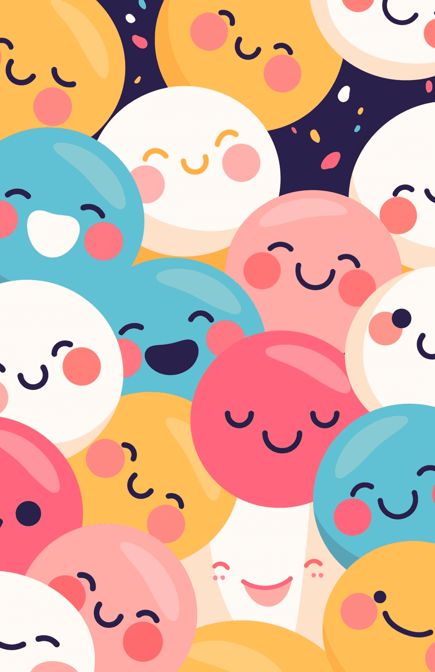 Fun Emoji Rush original repeating artwork