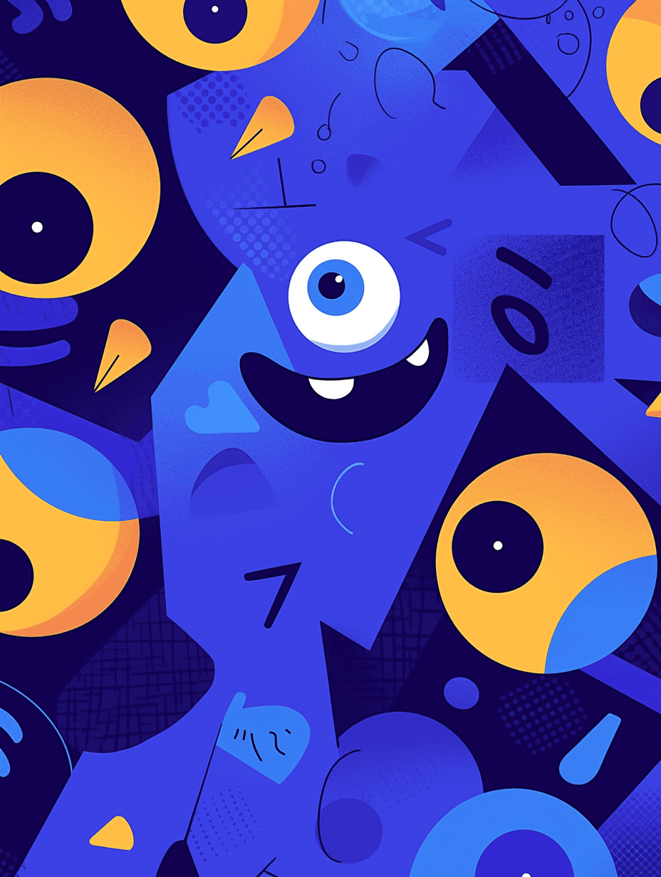 Funny Eye 004 original repeating artwork