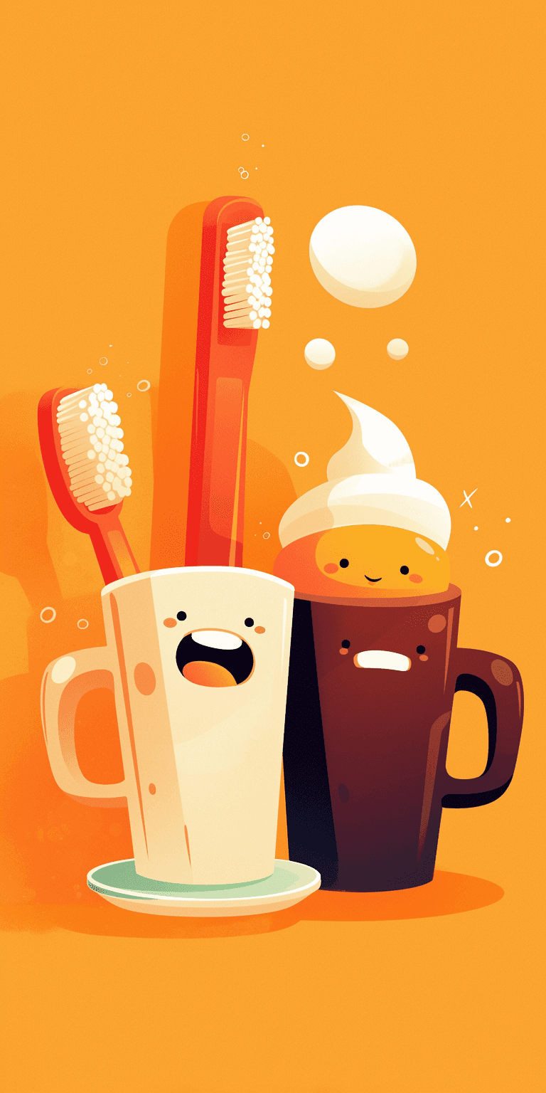 Funny Cup Brush 002 original repeating artwork