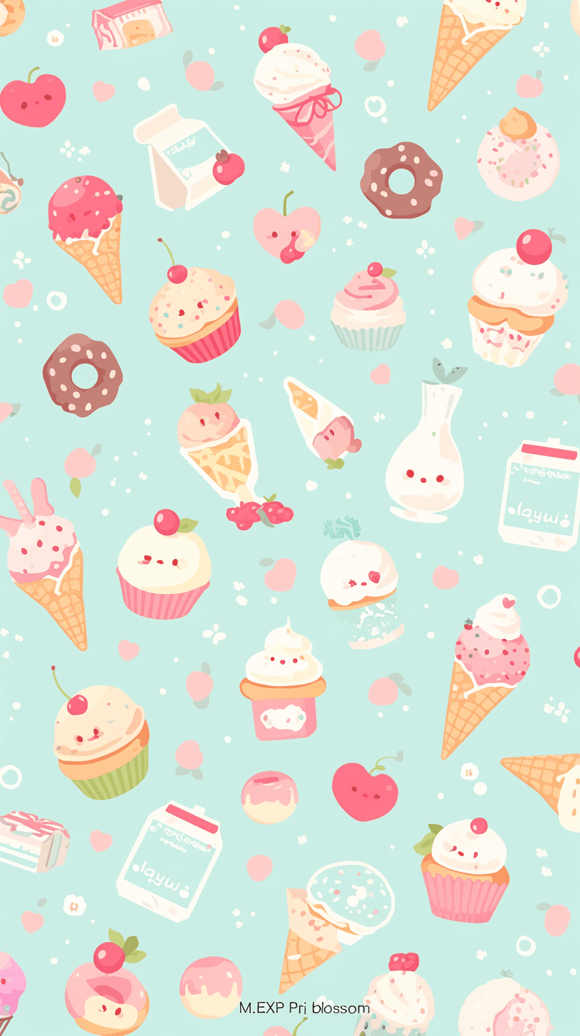 Ice Cream Subway original repeating artwork
