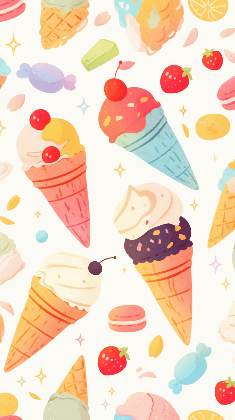 Ice Cream Glide original repeating artwork