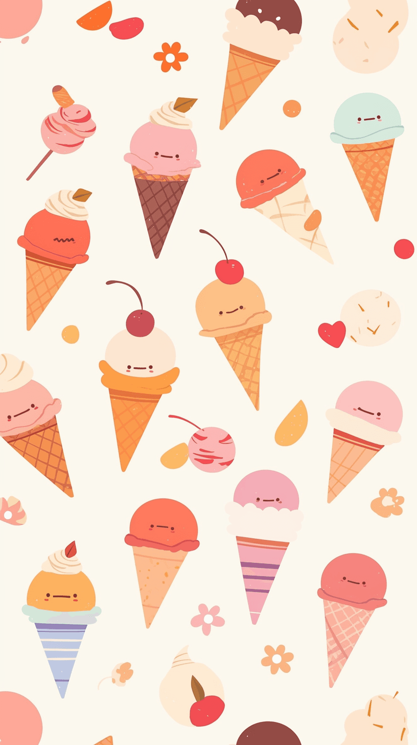 Ice Cream Bounce original repeating artwork