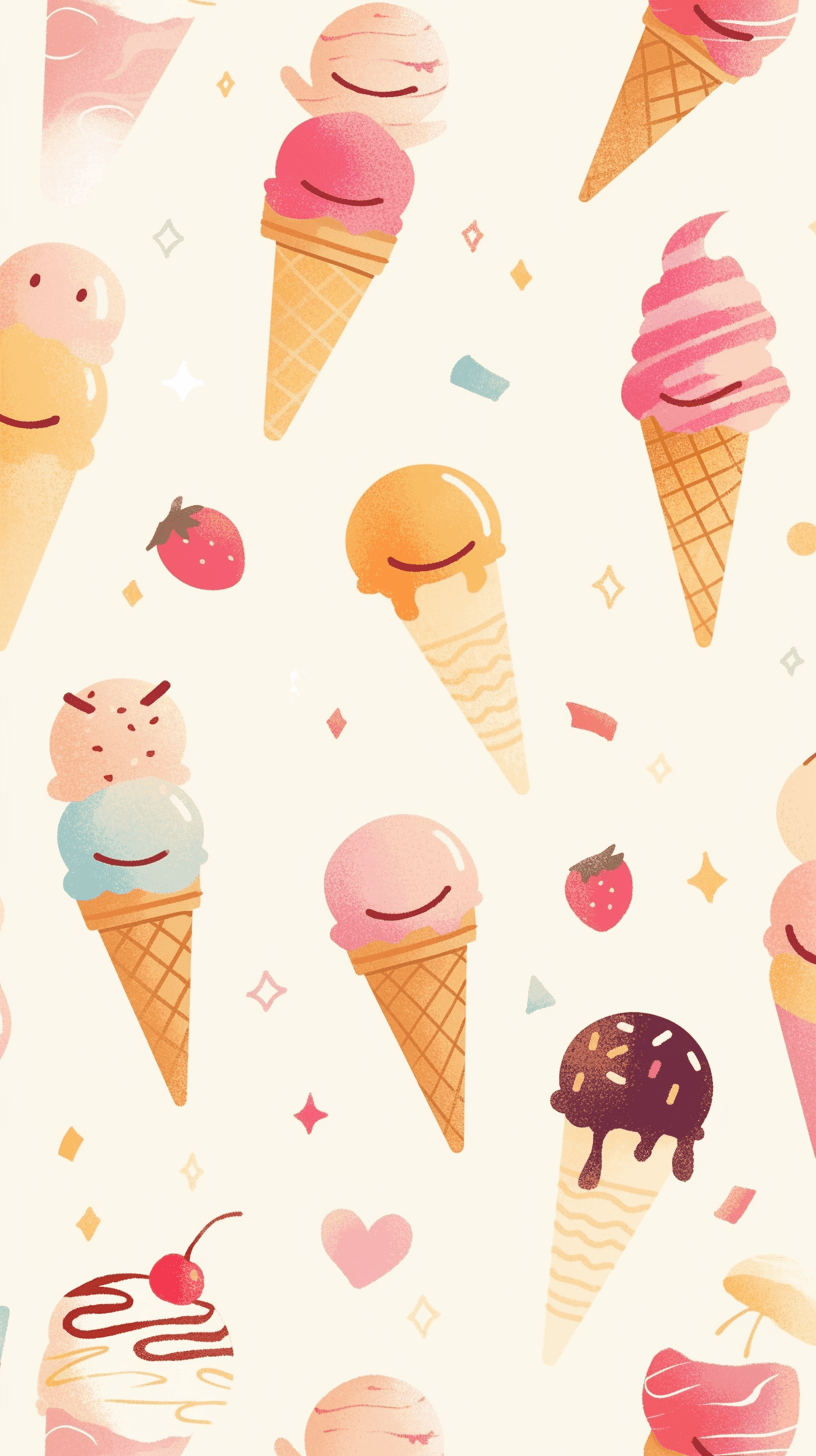 Ice Cream Studio original repeating artwork