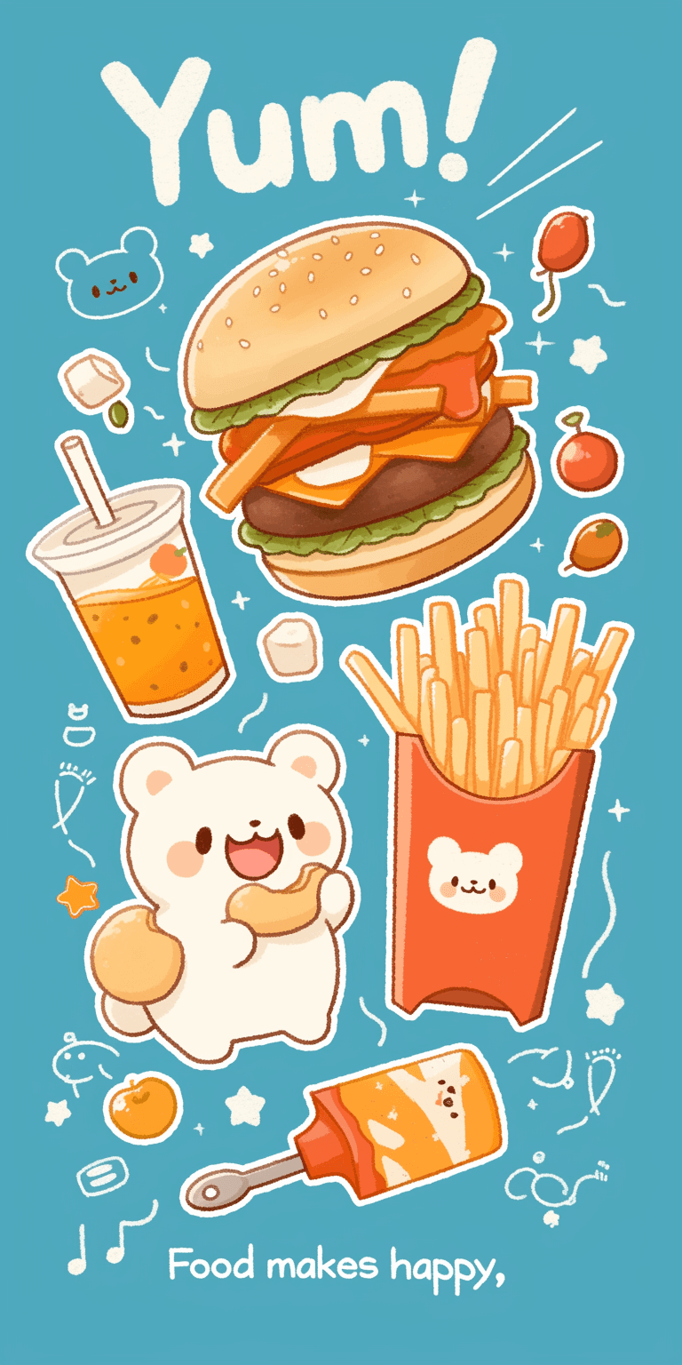 Burger Tribe original repeating artwork