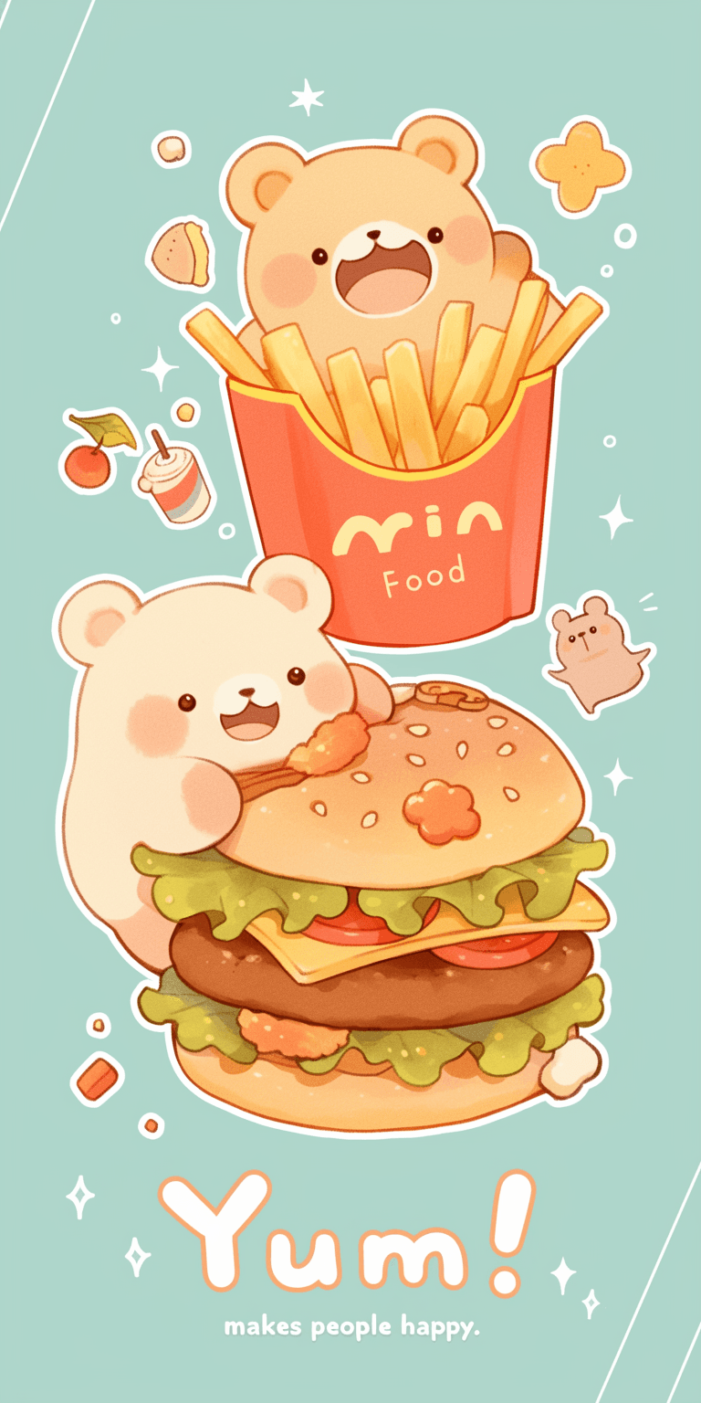 Burger Snap original repeating artwork