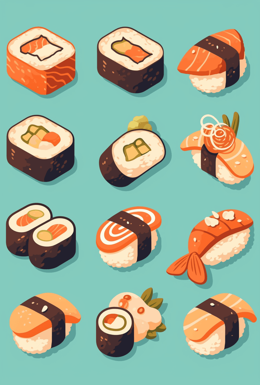 Sushi Prism original repeating artwork