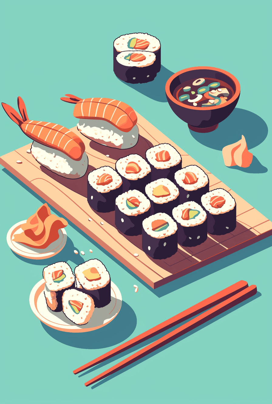 Sushi Tint original repeating artwork