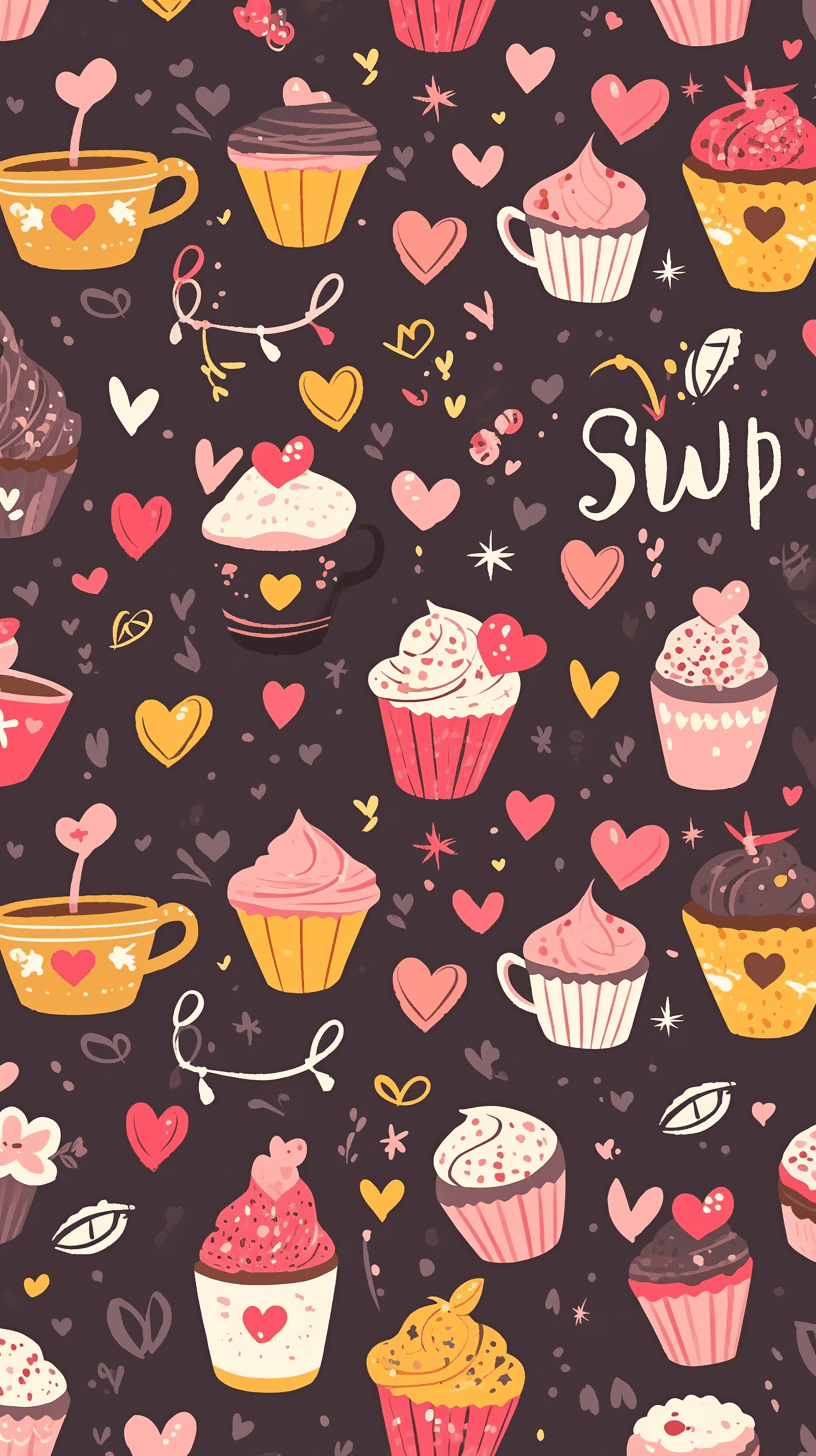 Dessert Fizz original repeating artwork